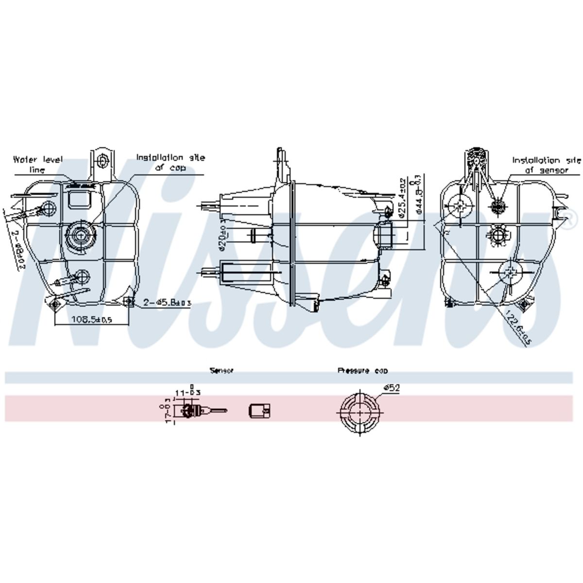 Nissens Koelwatertank, Radiateur 996241
