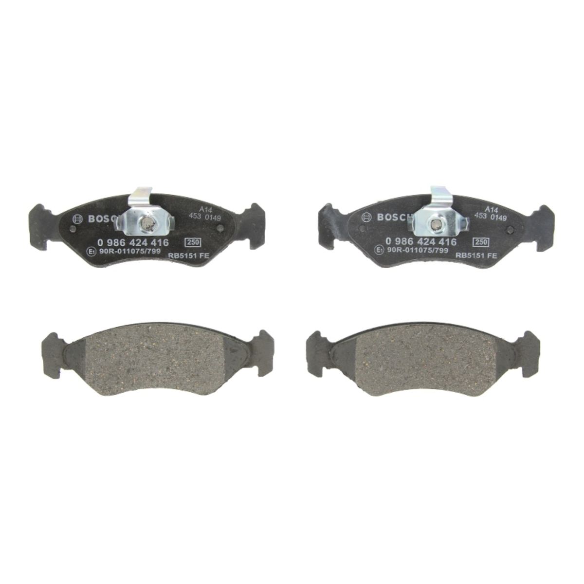 Bosch Jeu De Plaquettes De Frein 0 986 424 416, Avant