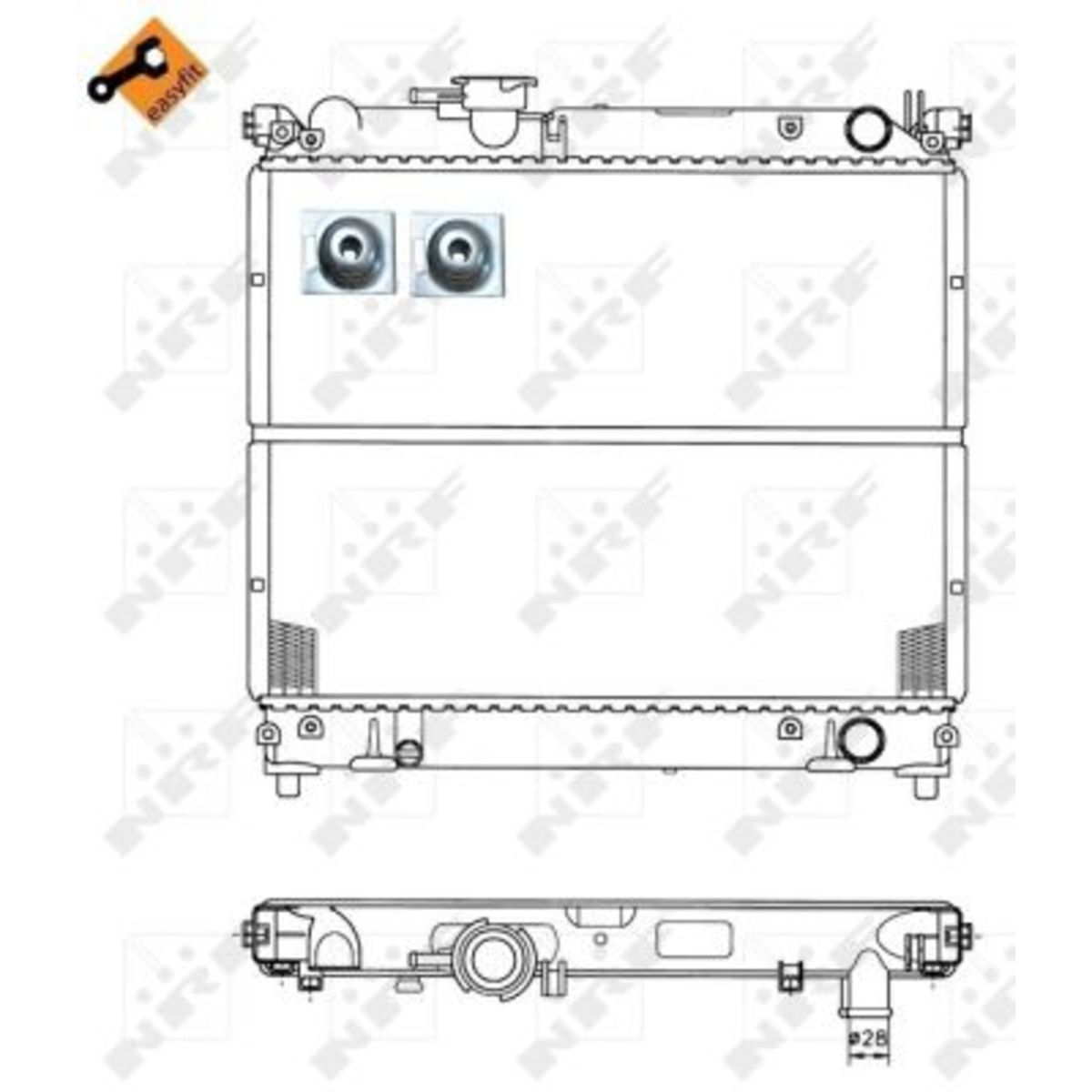 Radiator, motorkoeling NRF 50404