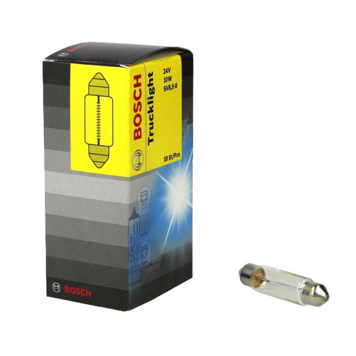 Image of P27/7w lamp  C10W Trucklight 24V, 10W