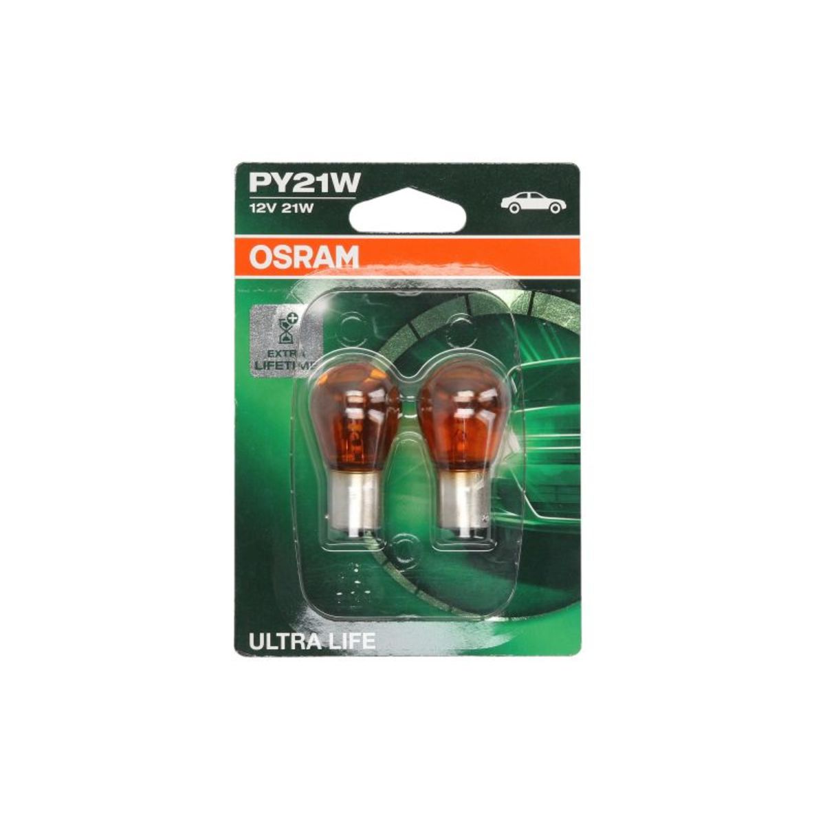 Ampoule secondaire OSRAM PY21W Ultra Life 12V/21W, 2 pièce