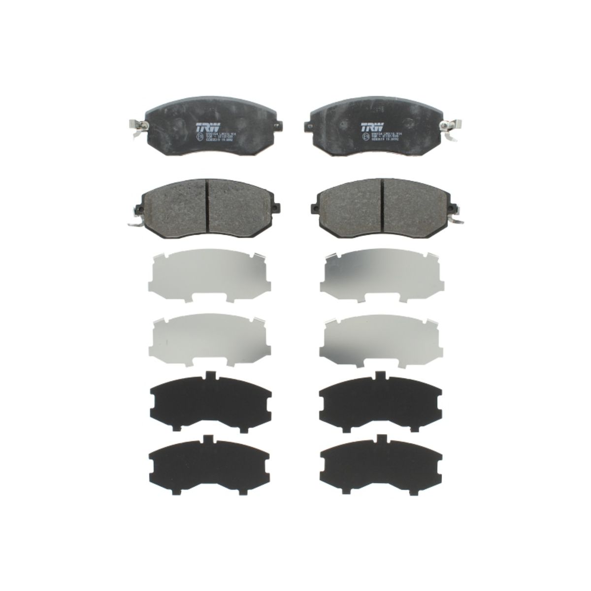 Trw Set Di Pastiglie Freno Gdb3519, Anteriore