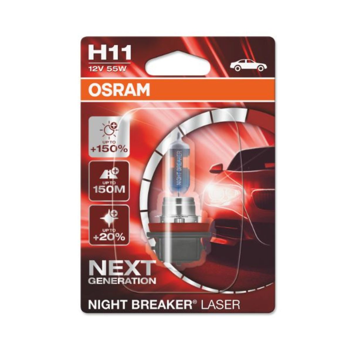 Image of Lamp Halogeen  H11 Night Breaker Laser 12V, 55W