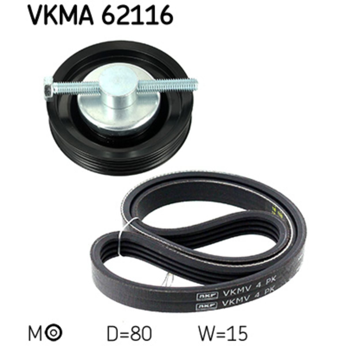 Image of Poly V-riemset (met poelies)