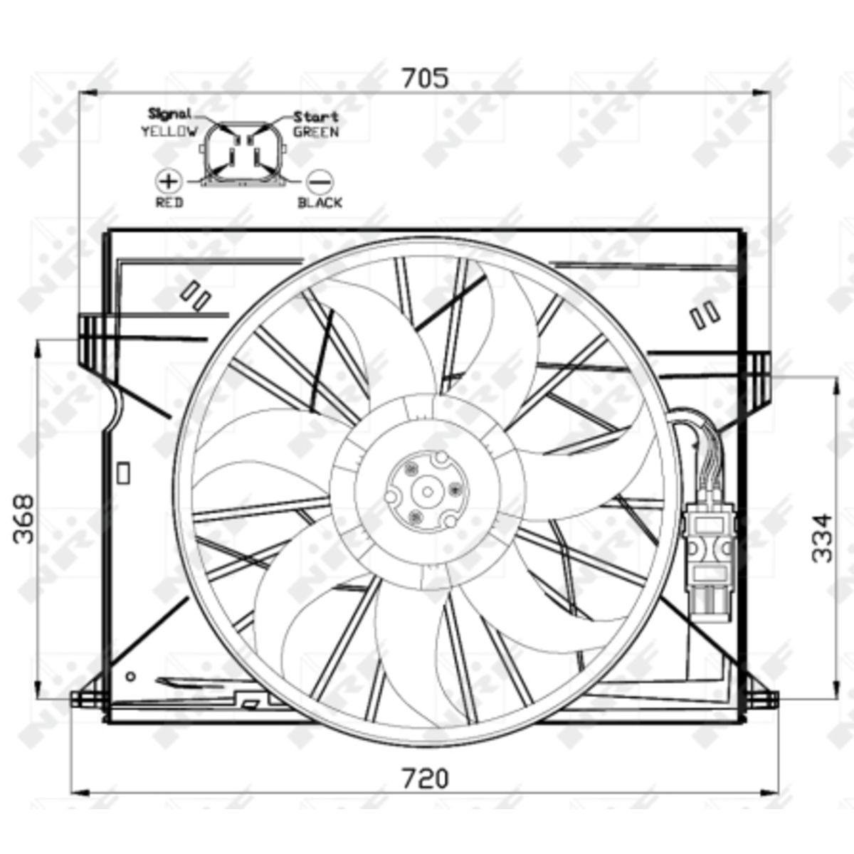 Nrf Koelventilatorwiel, Motorkoeling 47444