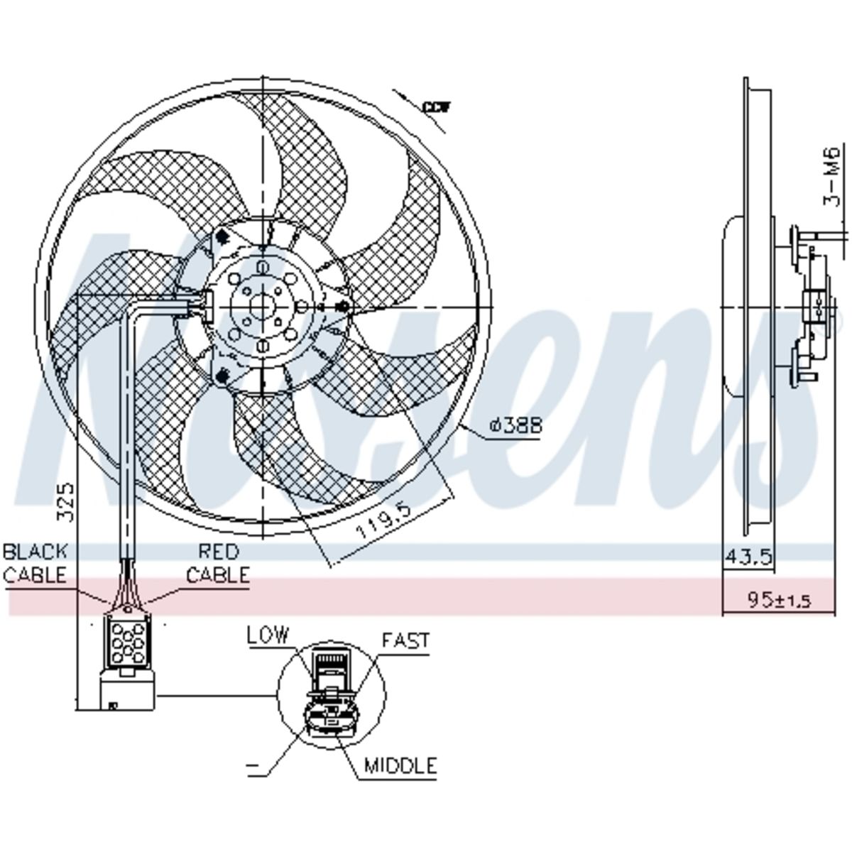 Nissens Ventilator  850091
