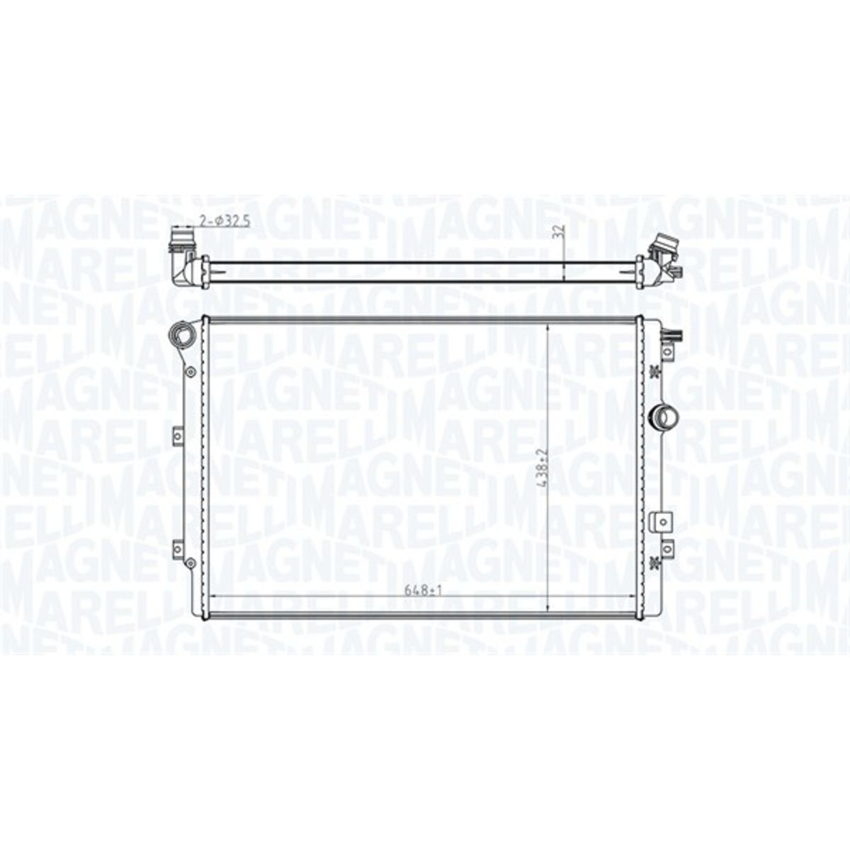 Magneti Marelli Radiator, Motorkoeling 350213196800