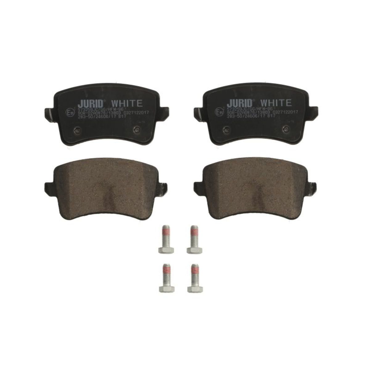 Bremsbelagsatz JURID WHITE 573259JC, Hinten, Keramik