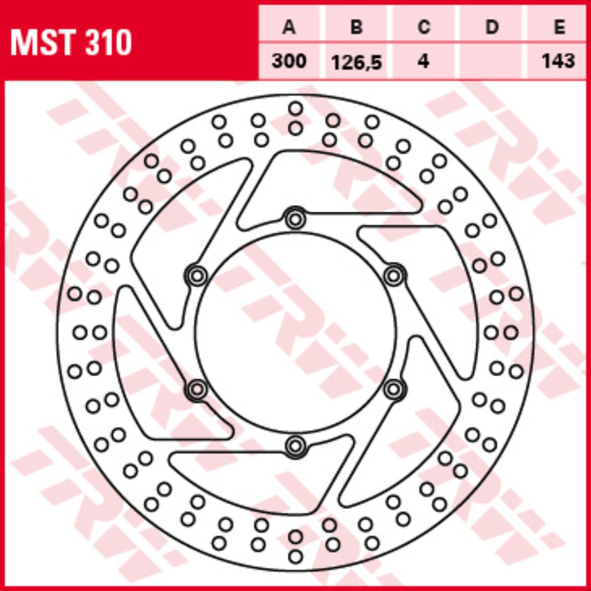 Disco freno TRW MST310, 1 Pezzo