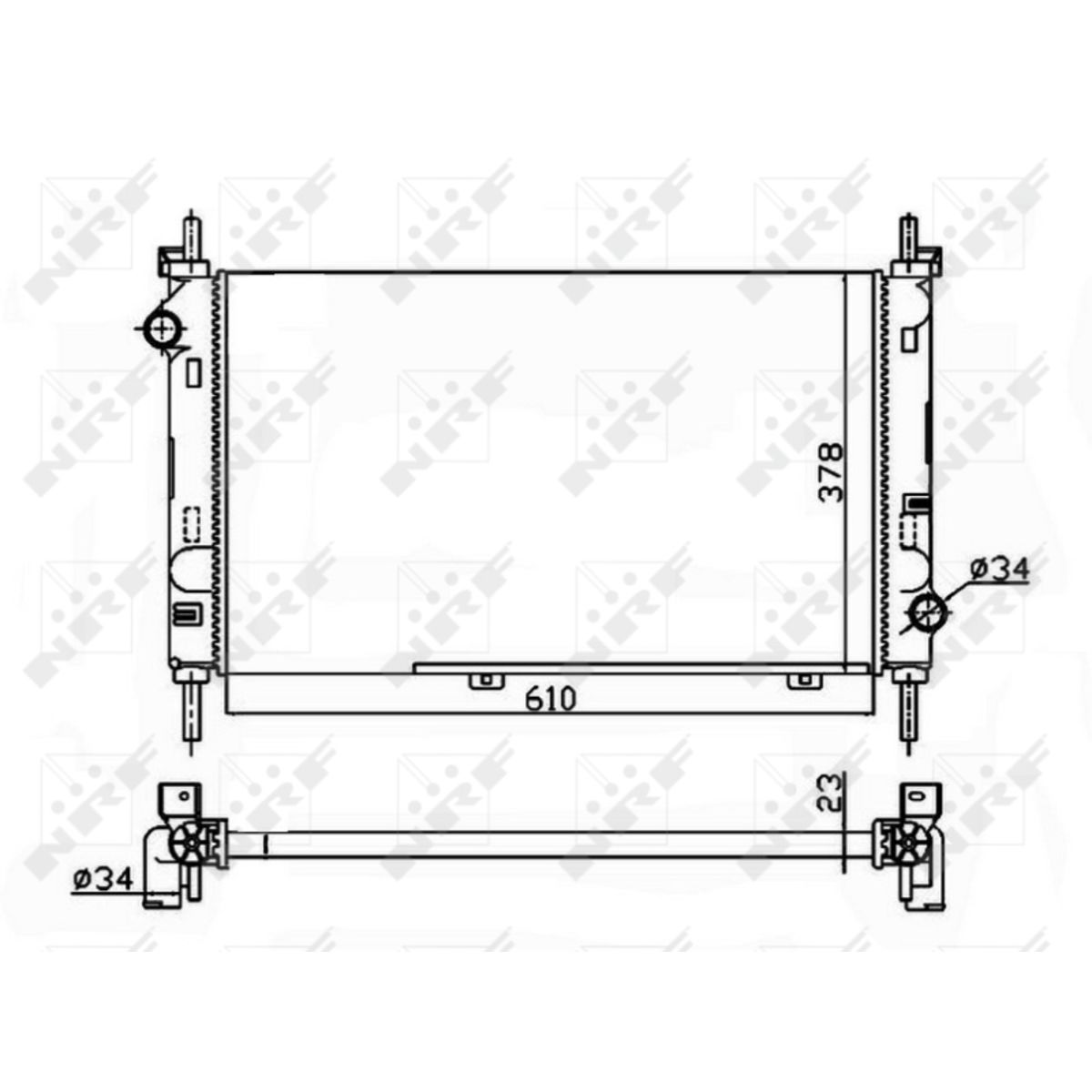 Radiateur, refroidissement du moteur Classe économique NRF 509528A