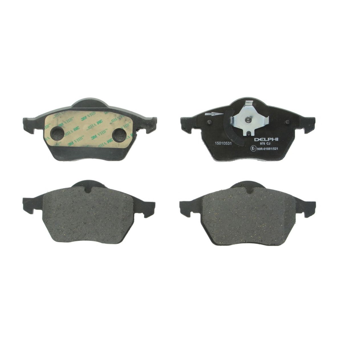 DELPHI Kit de plaquettes de frein, frein &agrave; disque  LP978