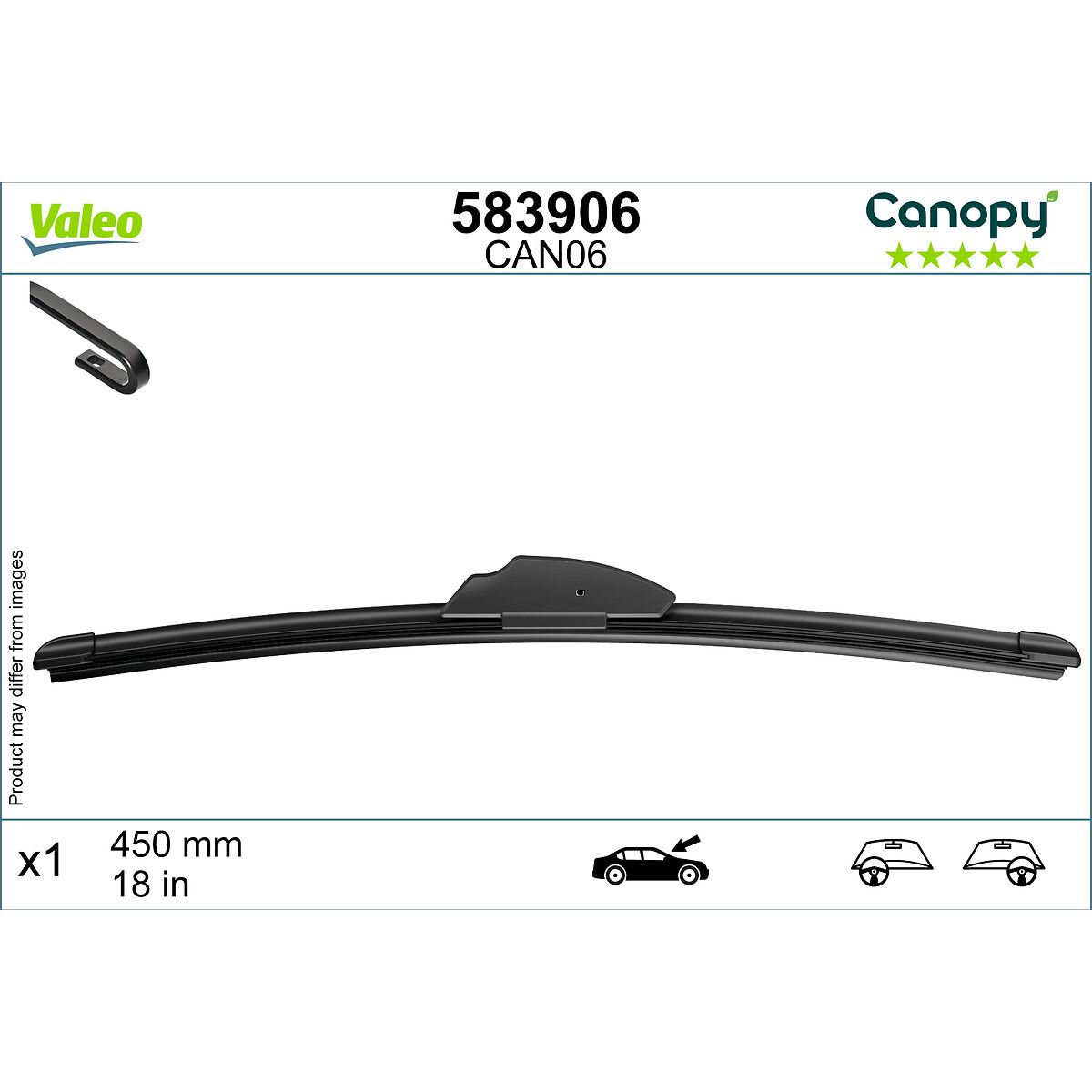 Image of Wisserblad  Canopy , 450mm, Voor, 1 Stuk
