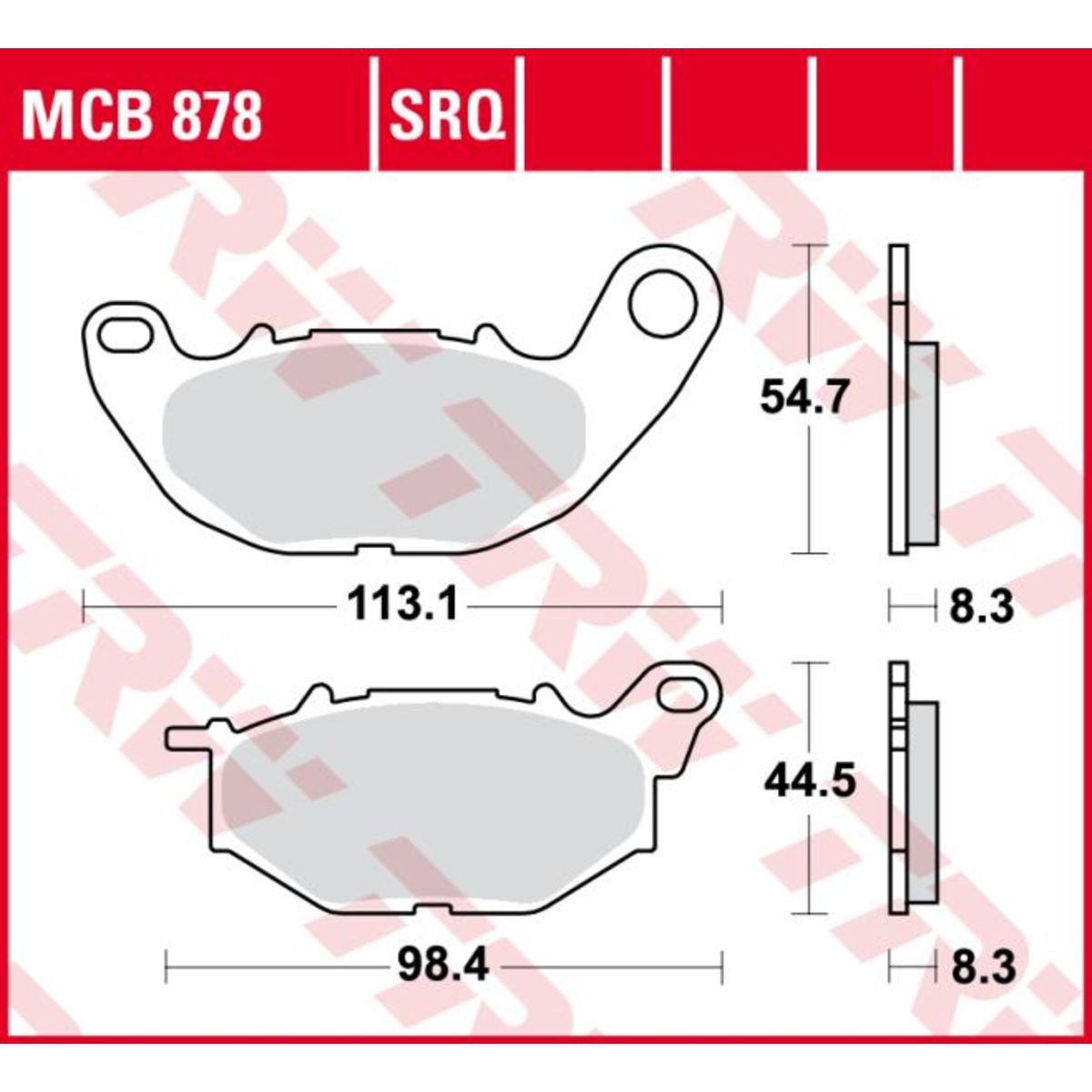 Bremsbelagsatz, ohne Straßenzulassung TRW MOTO MCB878