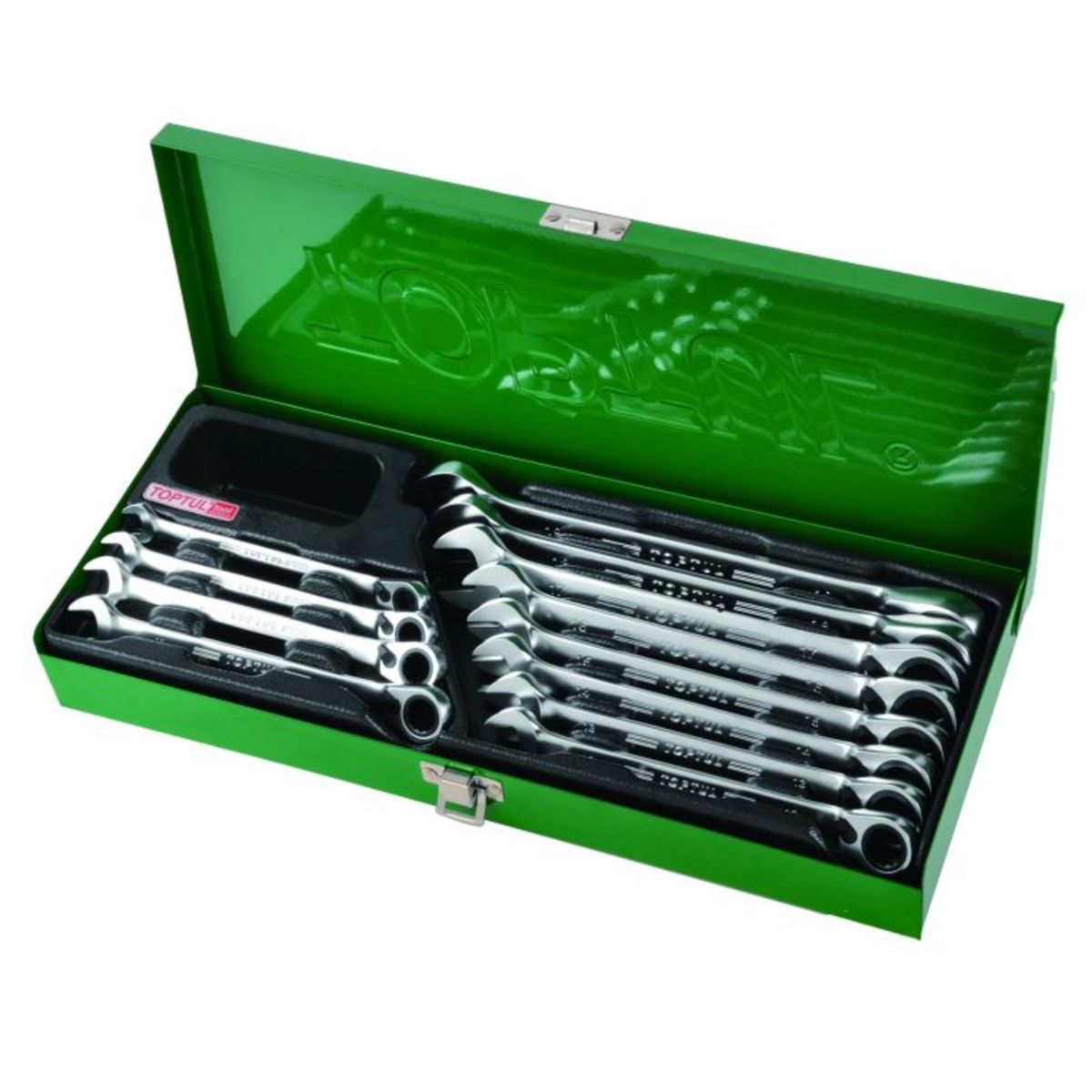 Ratelsleutelset TOPTUL 12st (8 9 10 12 13 14 15 16 17 18 19 mm)
