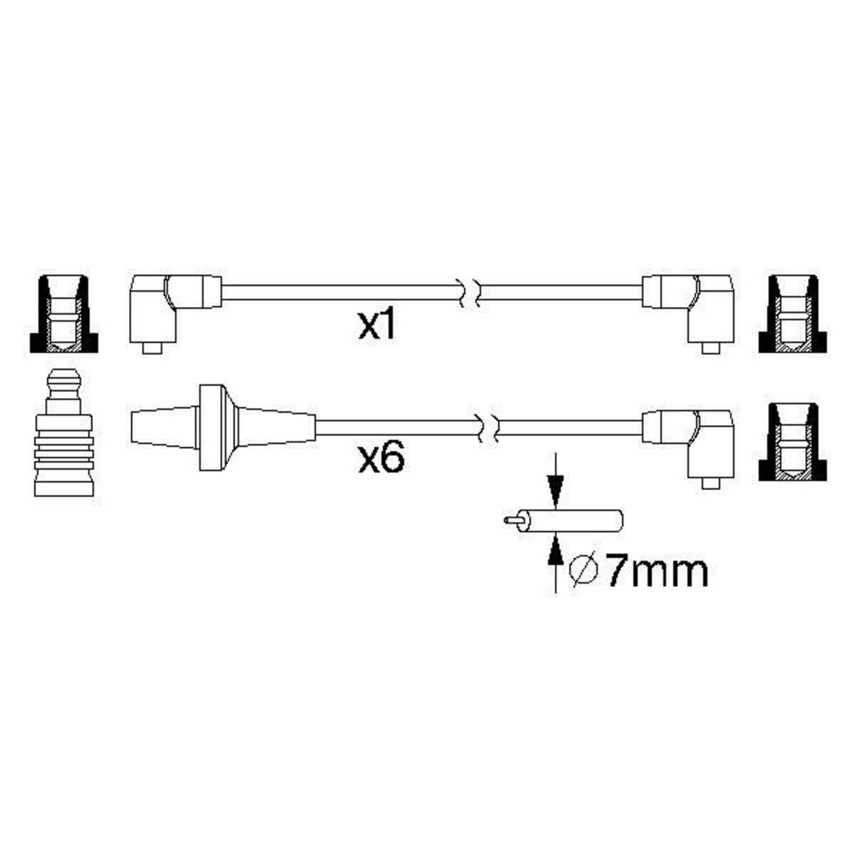 Set di cavi d'accensione BOSCH 0 986 357 220