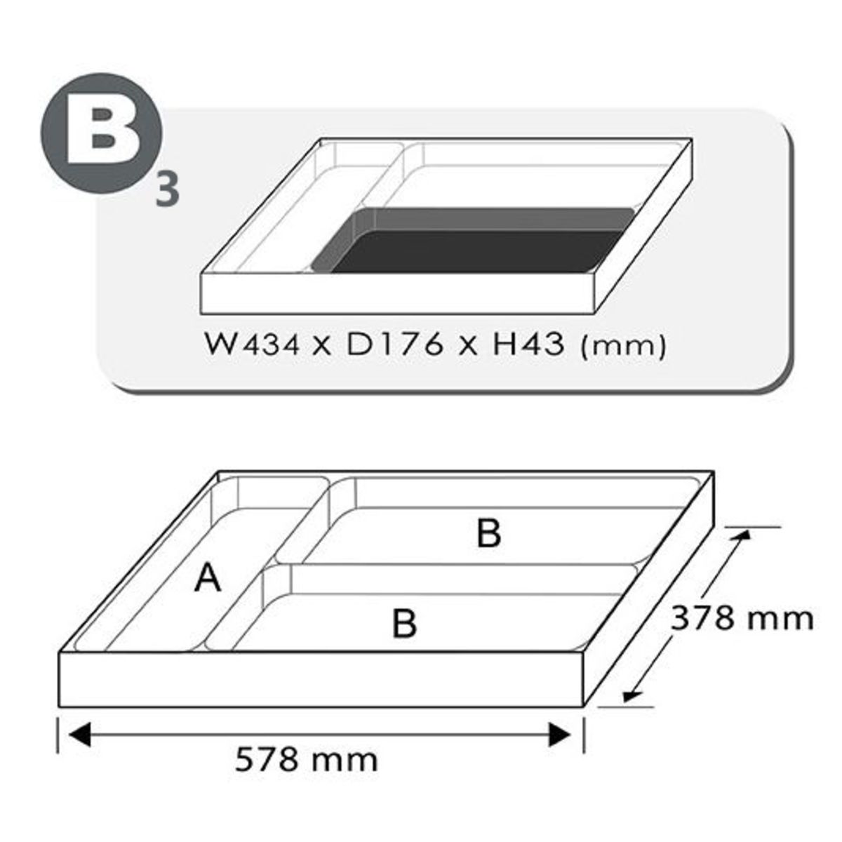 Image of Inzetstuk voor gereedschapswagen