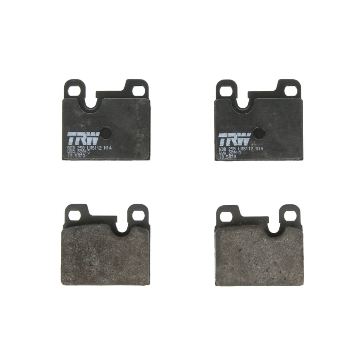 Trw Remblokset Gdb258, Achter