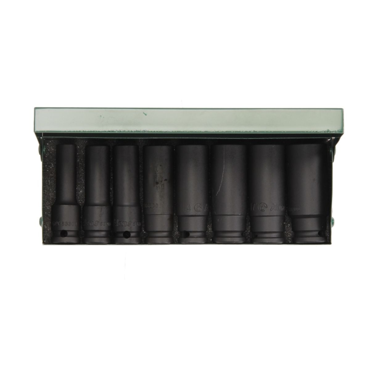 Image of Contactdoos set  3/8 8 stuks 8-19 mm zeskant lang