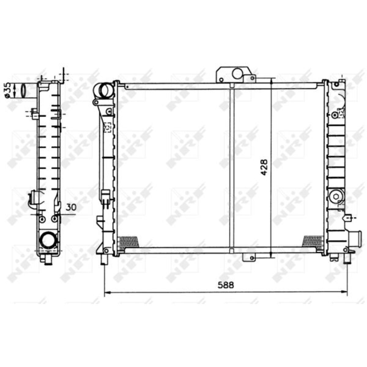 Radiator, motorkoeling NRF 504140
