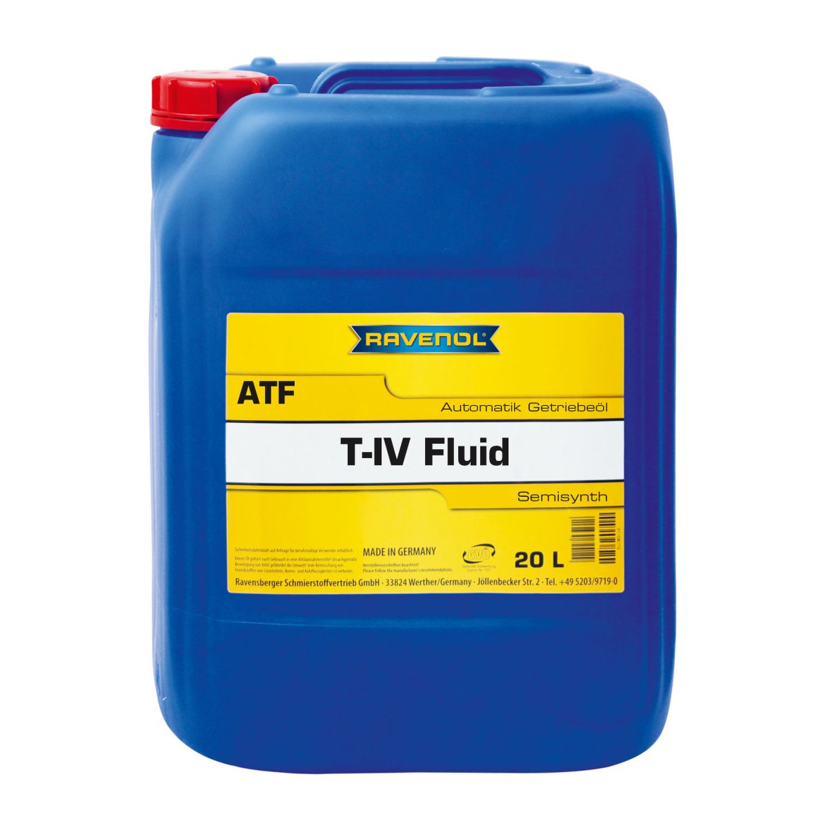 Huile de transmission RAVENOL 1212102 ATF T-IV FLUID 20L