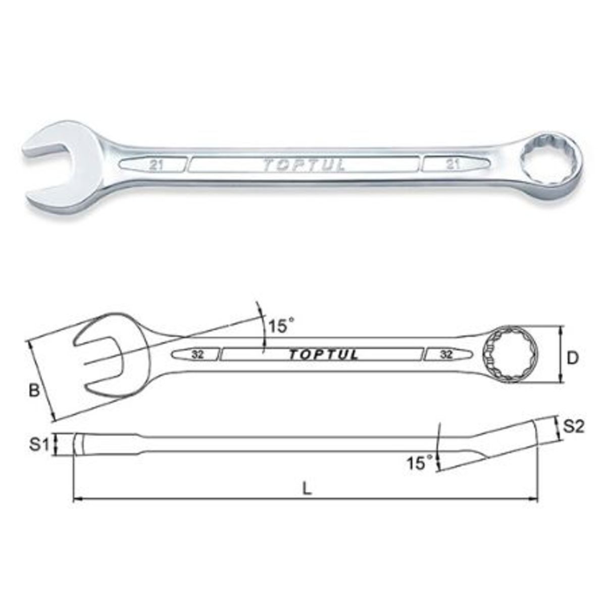 Utoolmart T-Griff Schraubenschlüssel – S2-Stahl, 235 Mm Länge – Rot/blau, Für Sechskantschrauben