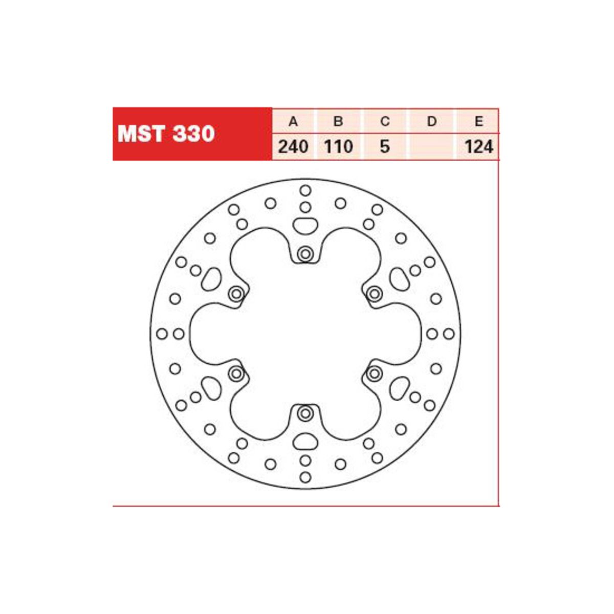 Disque de frein TRW MST330, 1 pièce