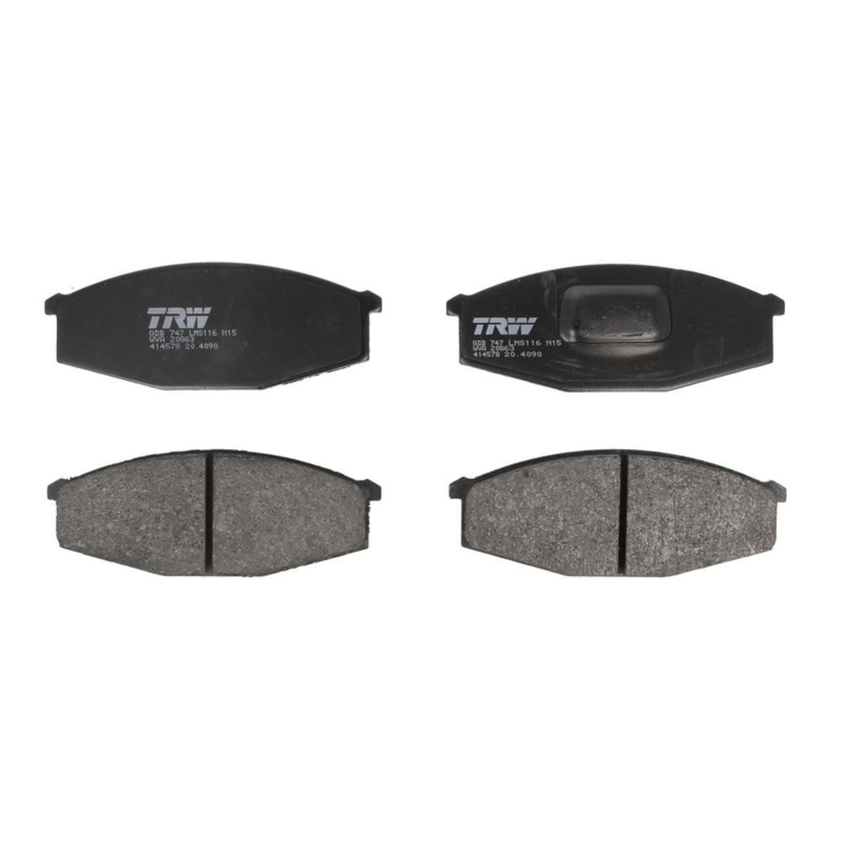 Trw Set Di Pastiglie Freno Gdb747, Anteriore
