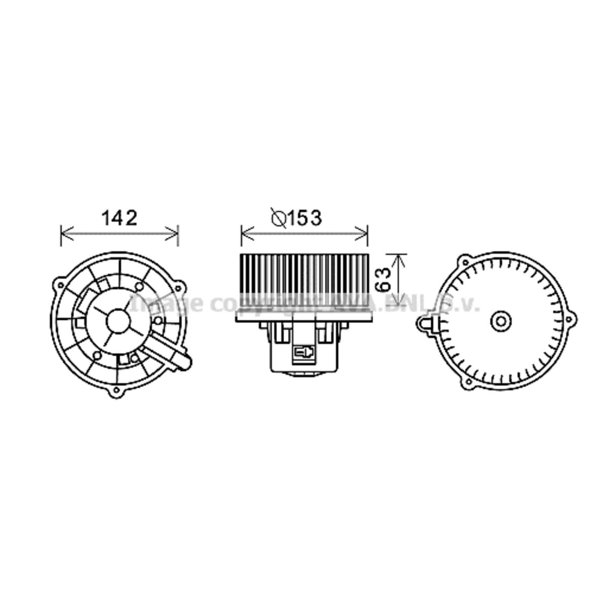 Image of Elektromotor, interieurventilator