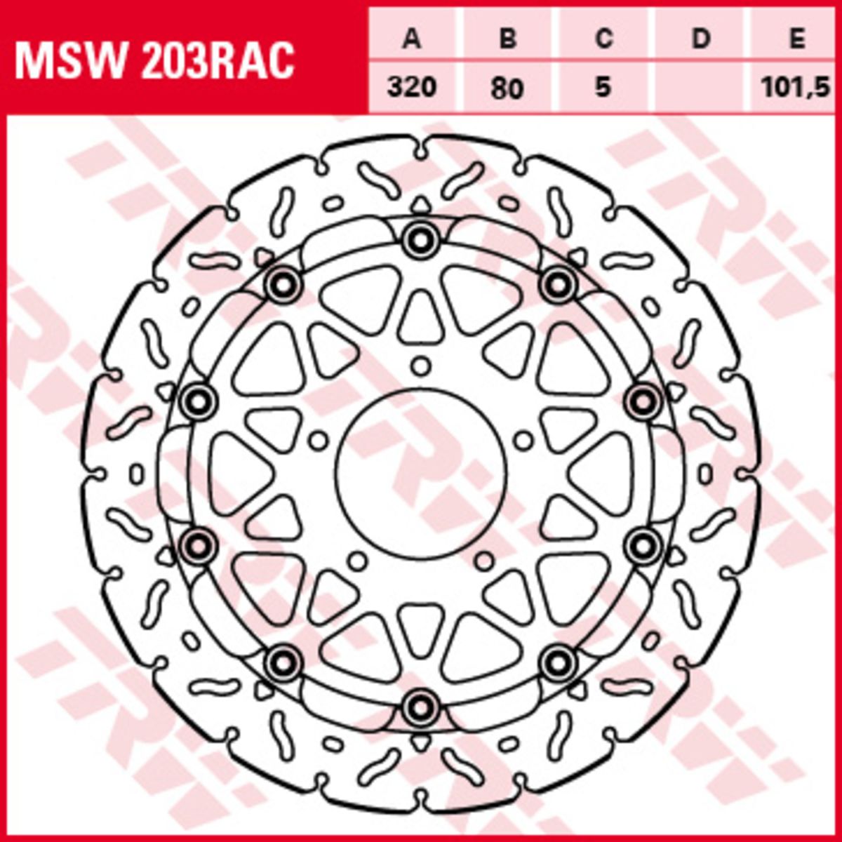 Disco freno TRW MSW203RAC, 1 Pezzo