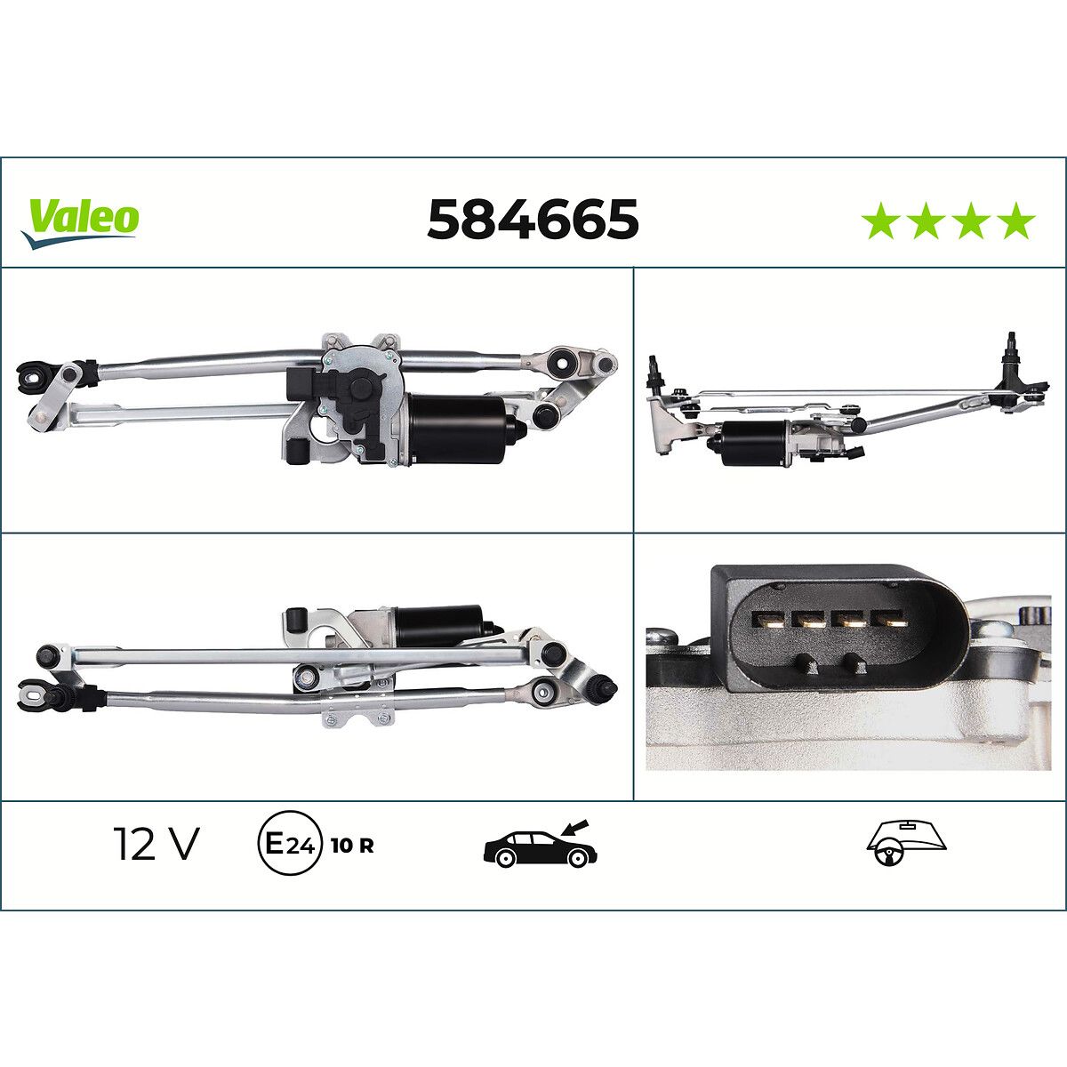 Wischermotor VALEO VAL584665