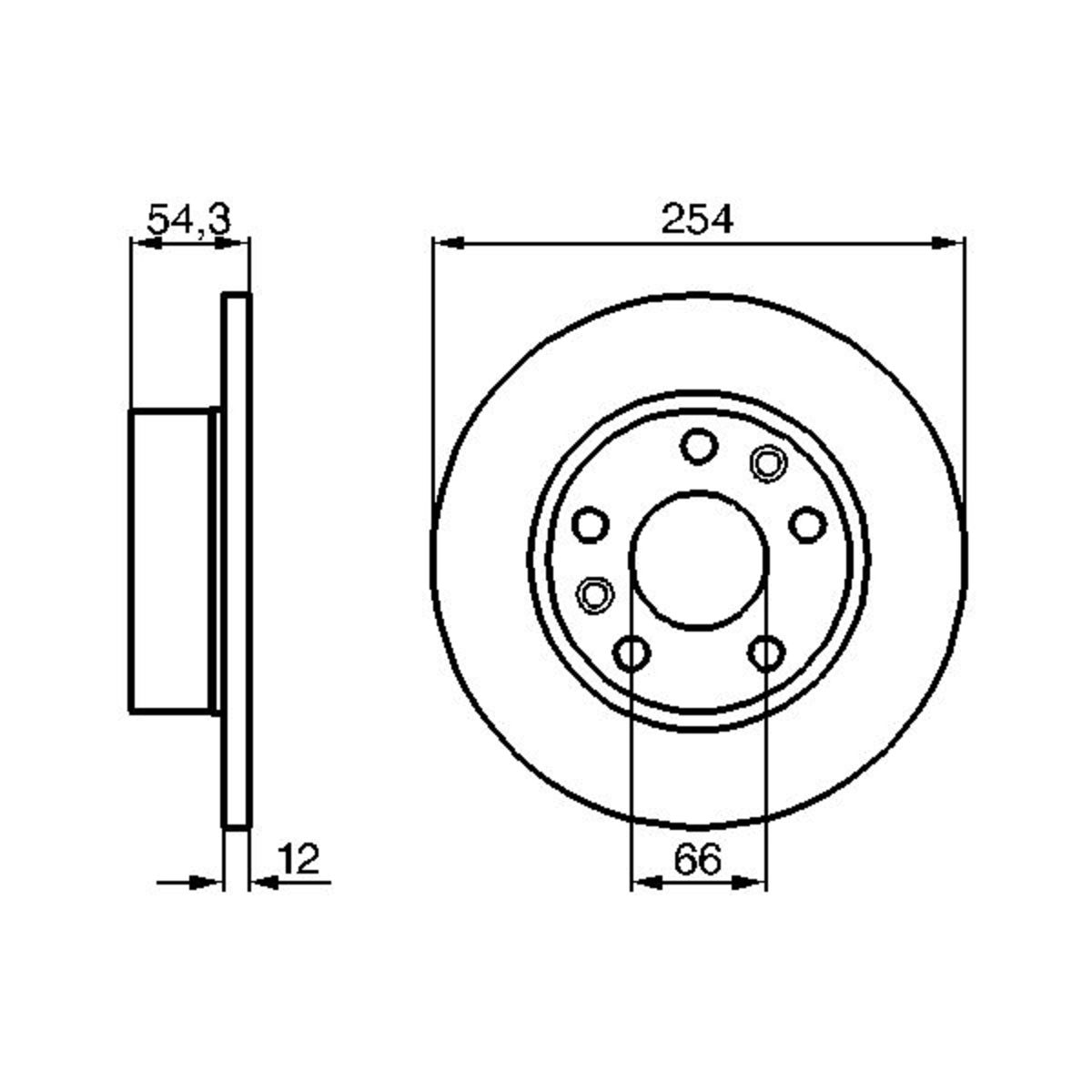 Bosch Remschijf  0 986 478 289 achter, volledig, 1 Stuk
