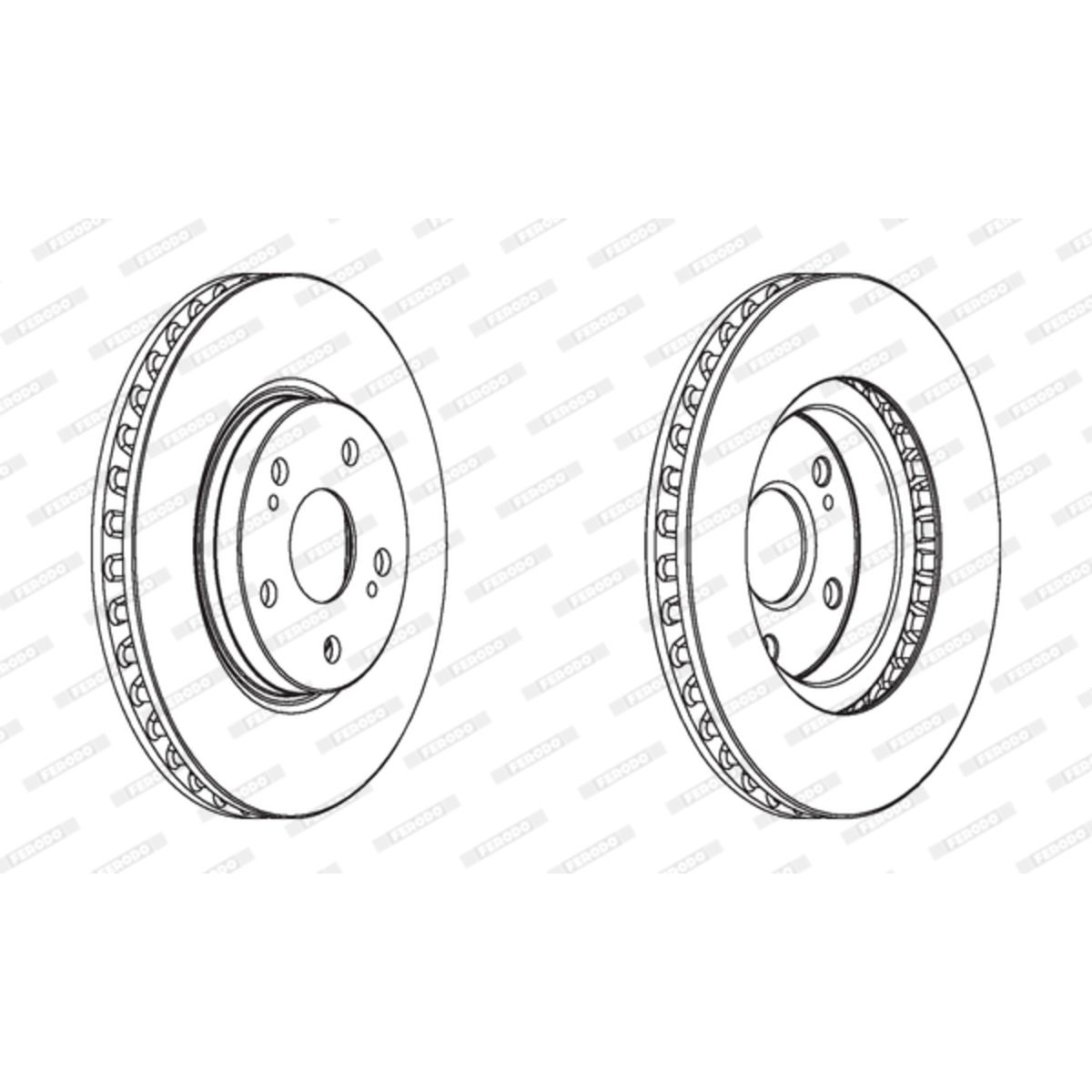 Ferodo Disque De Frein Ddf1814c Avant, Ventilé, 2 Pièce