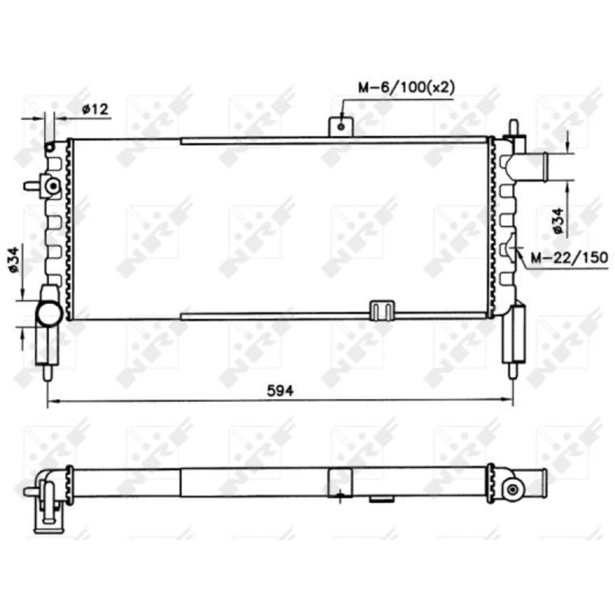 Radiator, motorkoeling NRF 58759