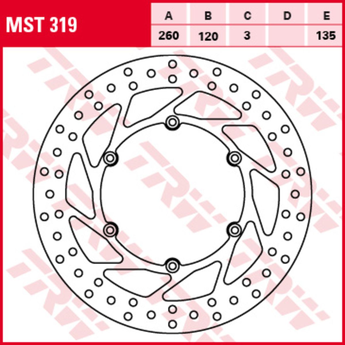 Disco freno TRW MST319, 1 Pezzo