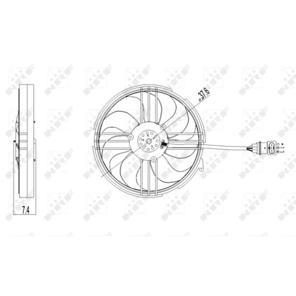 Nrf Ventilador, Refrigeración De Motor 47409