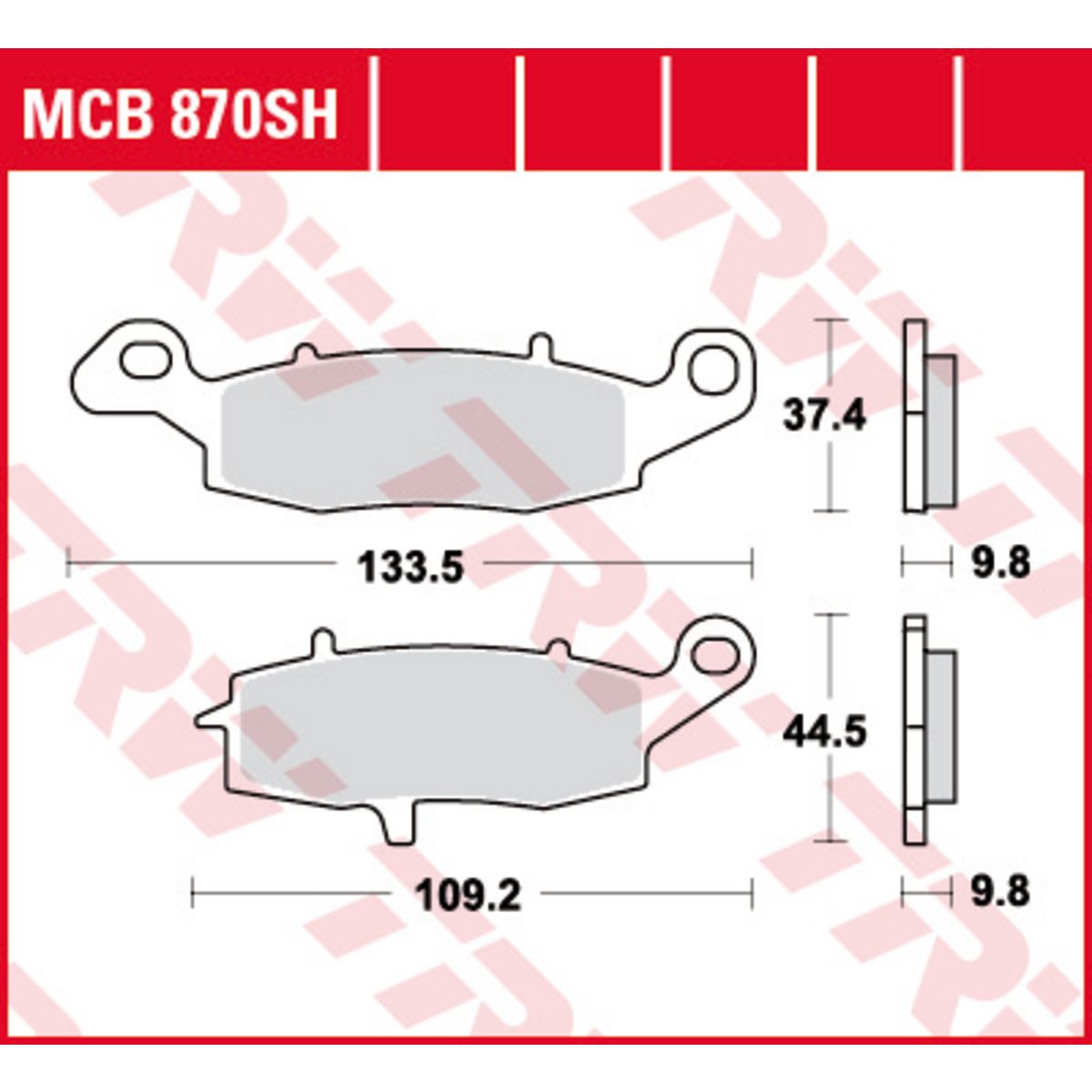 Bremsbelagsatz TRW MCB870SH