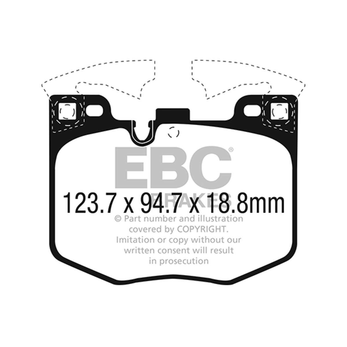 Bremsbelagsatz EBC BRAKES Green Stuff DP22302, Vorne