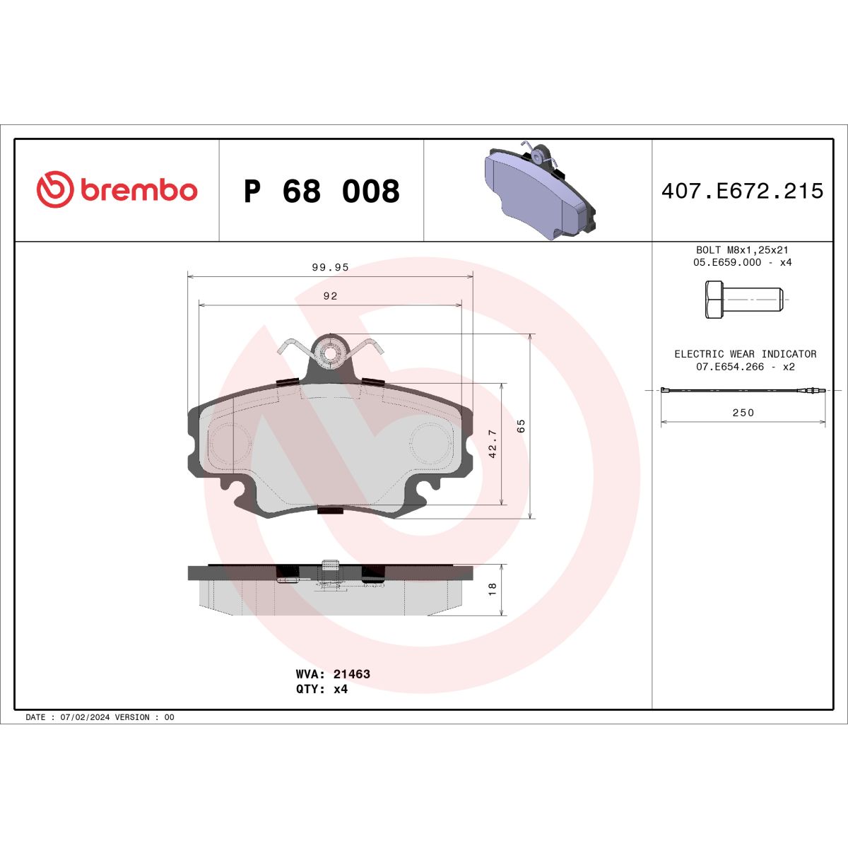 Image of Remblokset  , voor