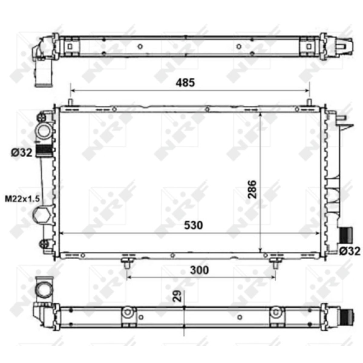 Radiator, motorkoeling Economy Class