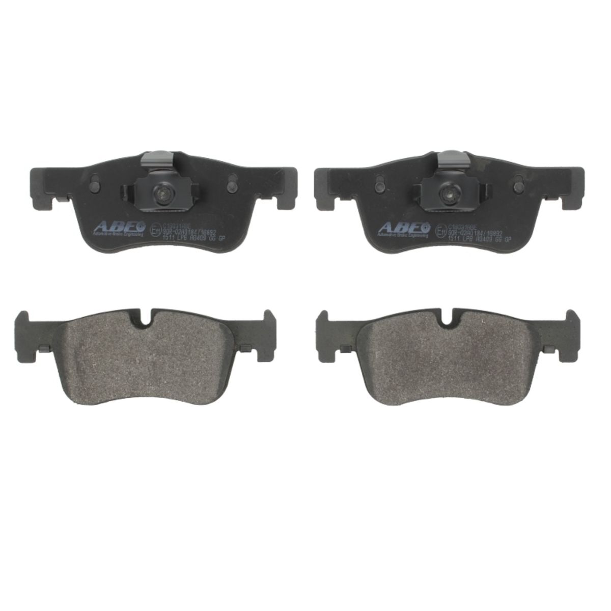 Set di pastiglie freno ABE C1B031ABE, anteriore