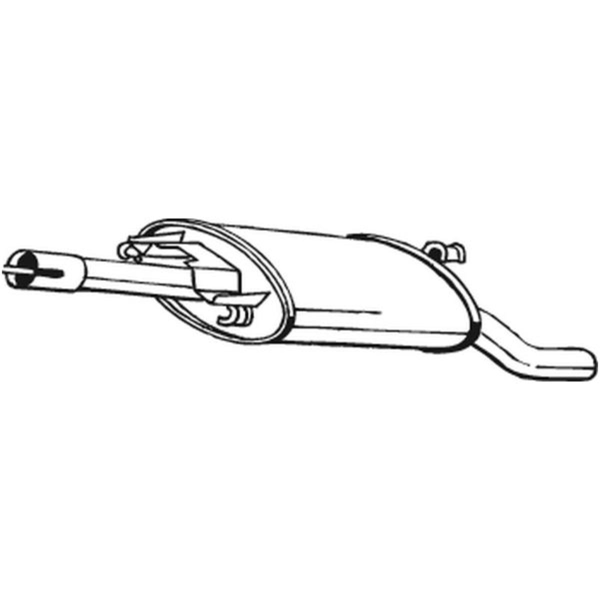 Silenziatore terminale 279-653 BOSAL per VW GOLF II - Immagine 2