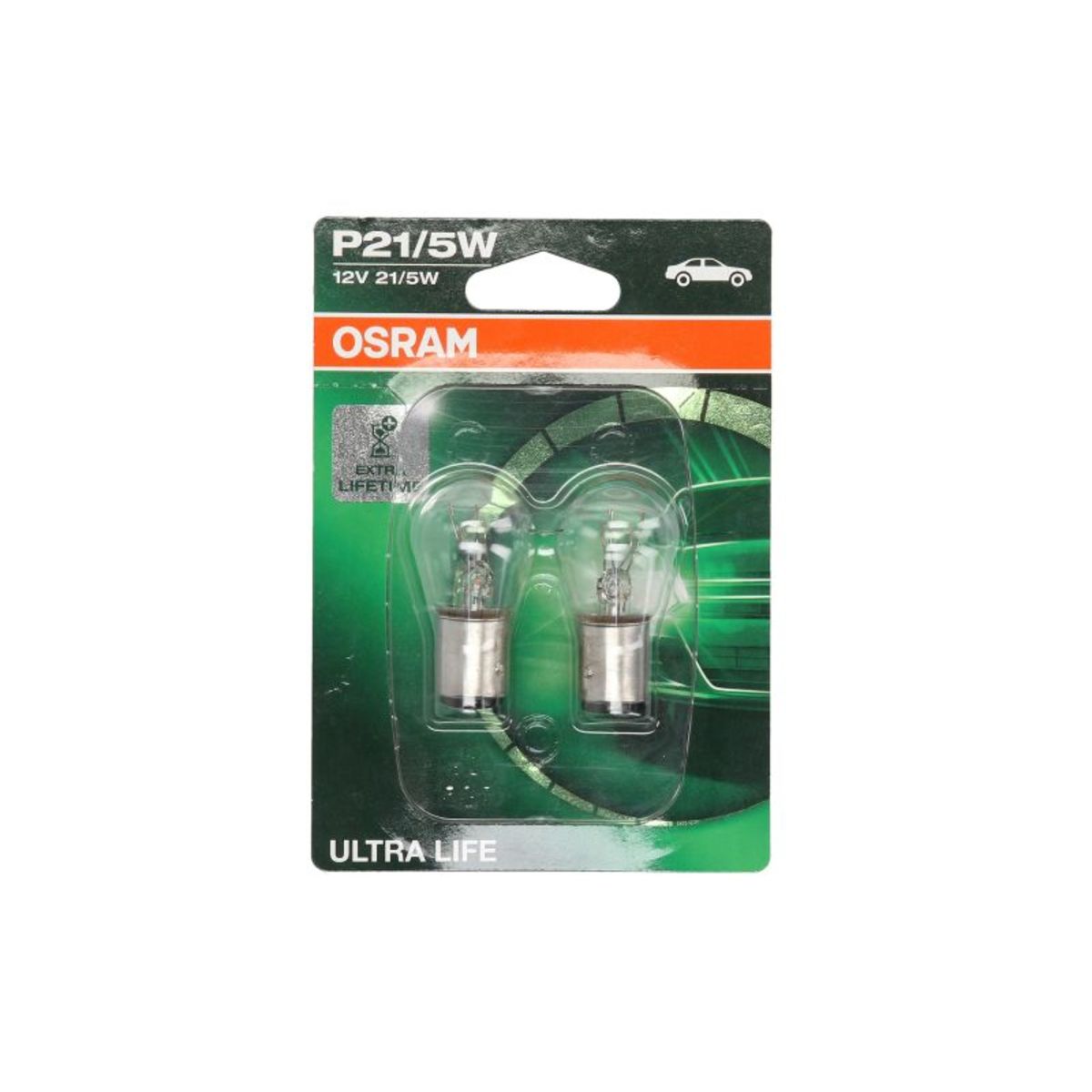 Ampoule secondaire OSRAM P21/5W Ultra Life 12V/5/21W, 2 pièce