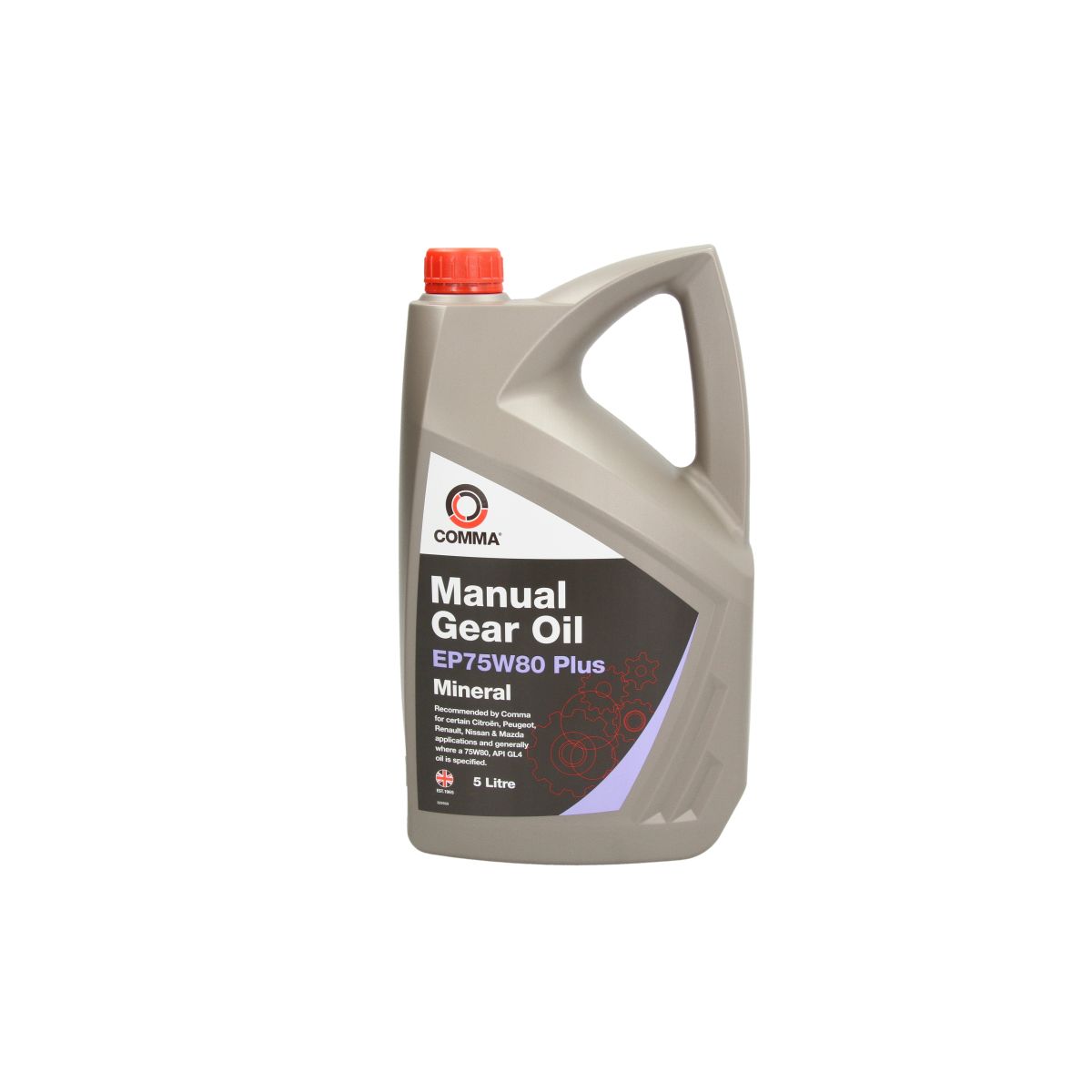 Huile de transmission COMMA Gear Oil EP75W80 PLUS 5L