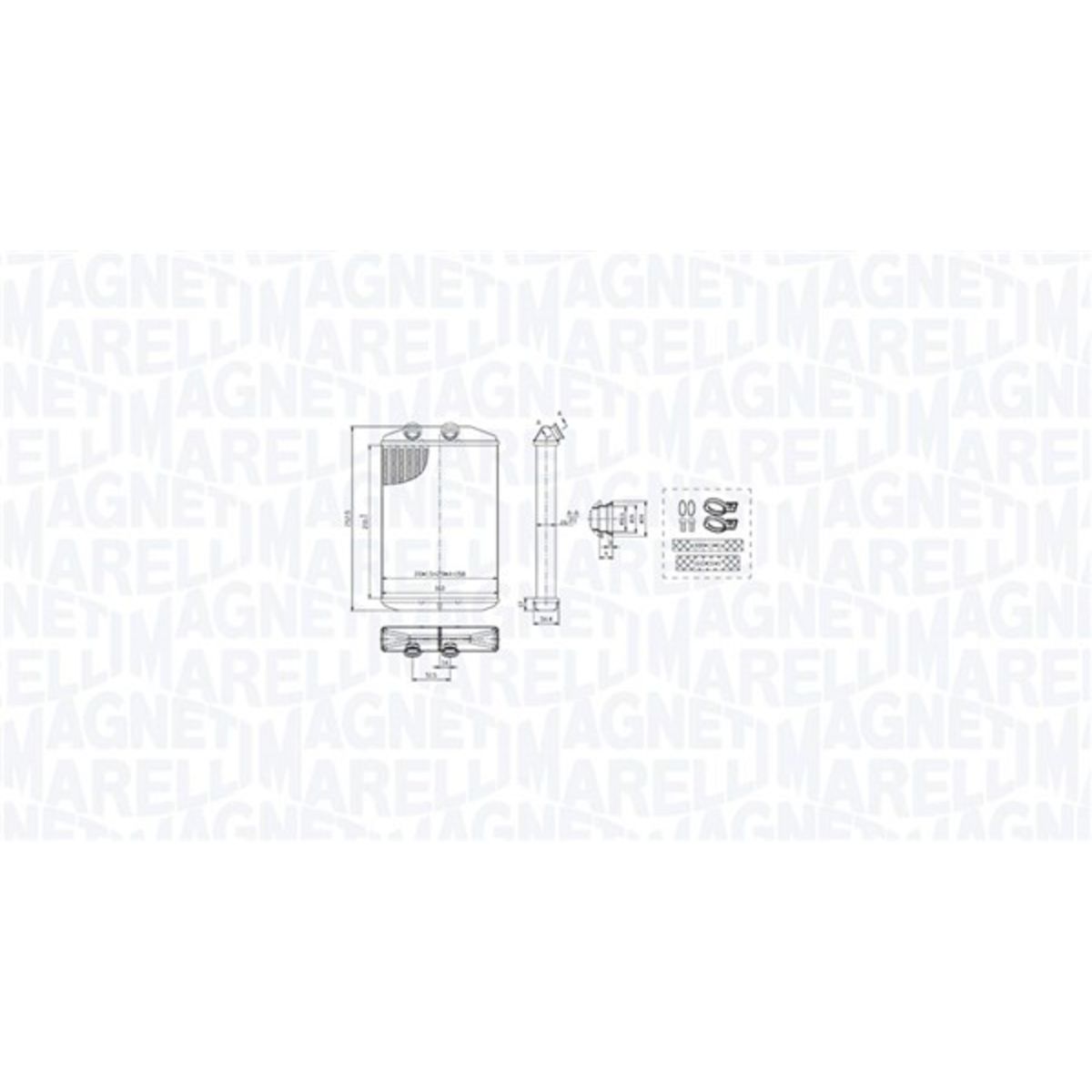 Magneti Marelli Échangeur De Chaleur, Chauffage Habitacle 350218519000