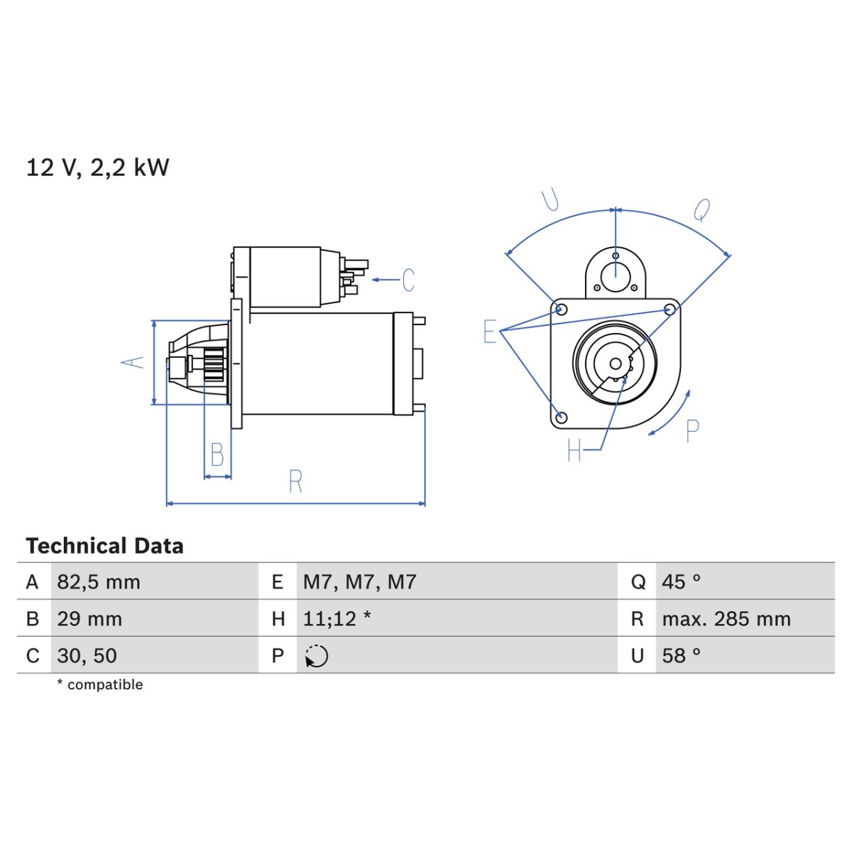 Bosch Démarreur 0 986 010 600