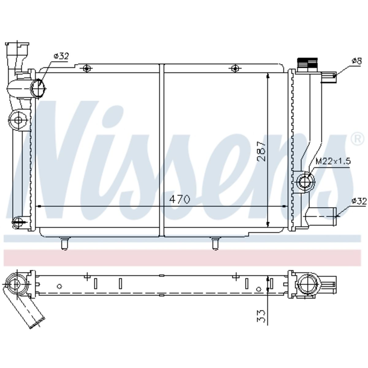 Radiator, motorkoeling