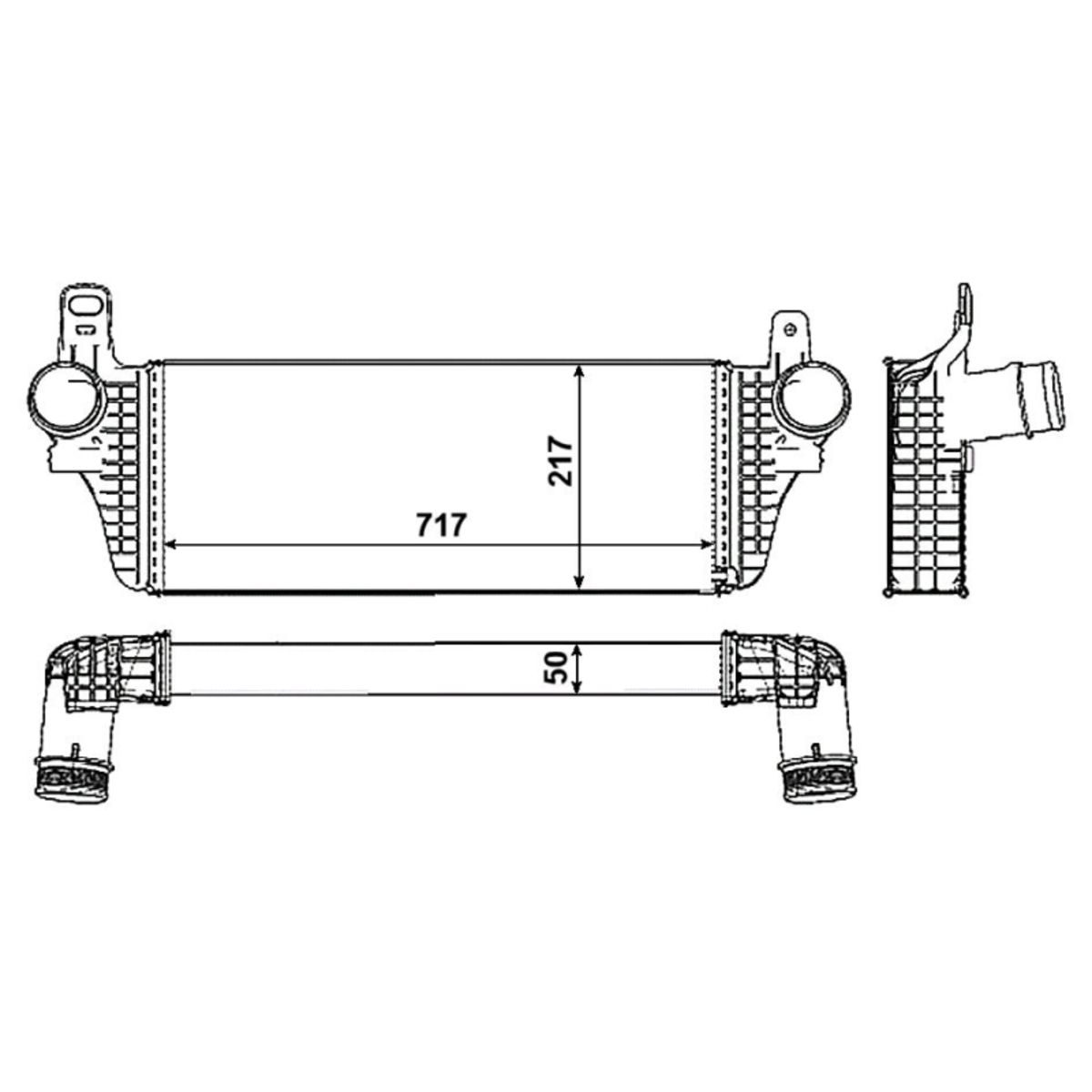 Ladeluftkühler 30466 NRF für VW TRANSPORTER T5 Bus TRANSPORTER T5 Kasten - Bild 6