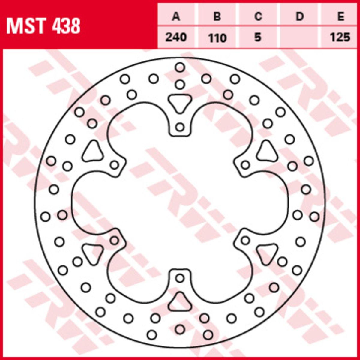Disco freno TRW MST438, 1 Pezzo