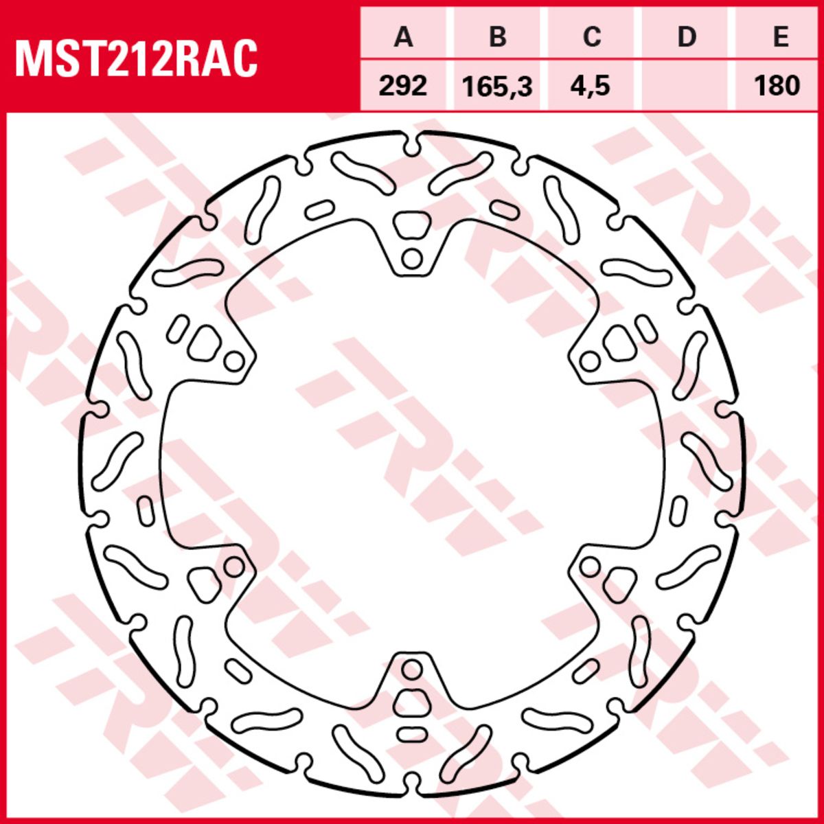 Disco freno TRW MST212RAC, 1 Pezzo