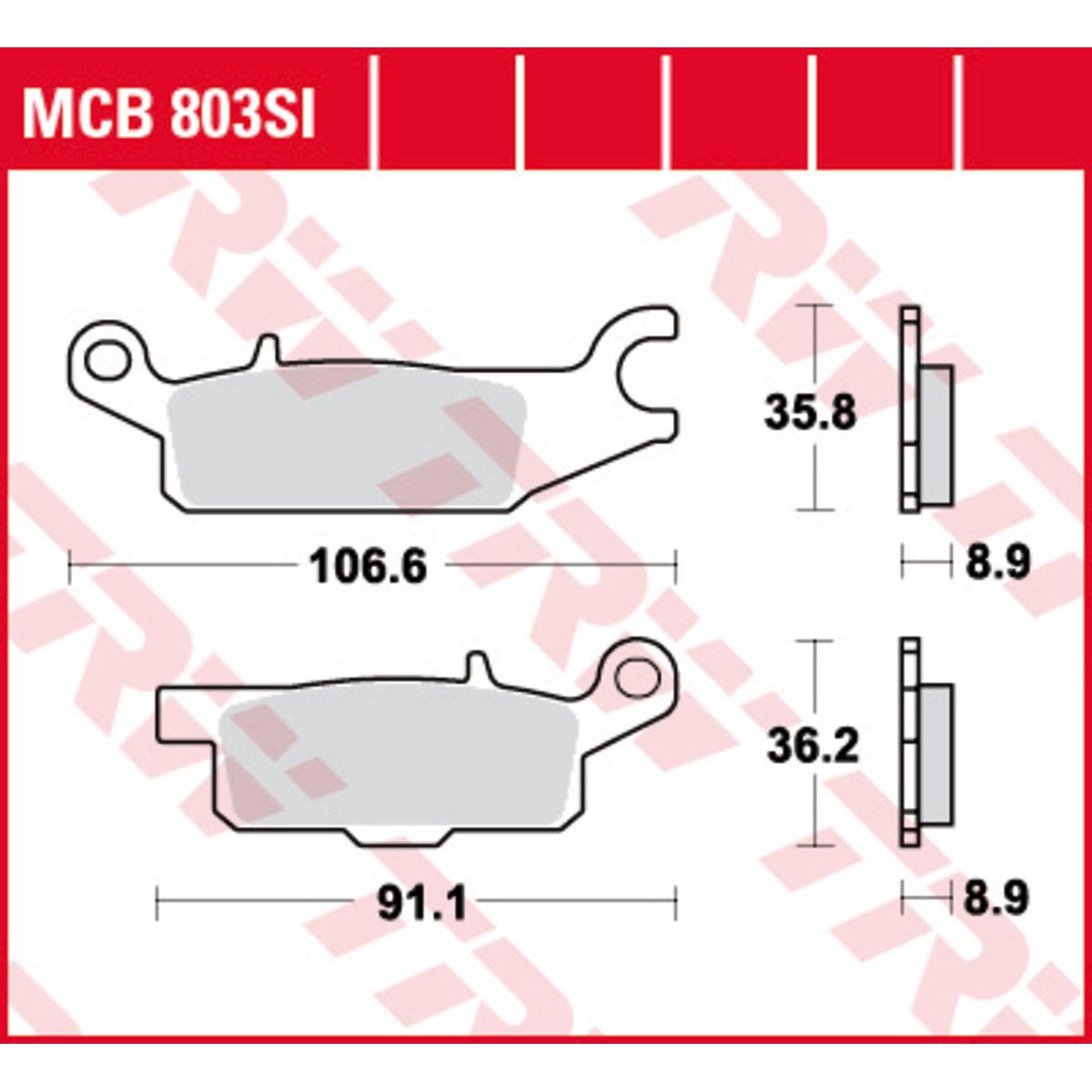 Trw Remblokkenset, Schijfrem Lucas Mcb803si
